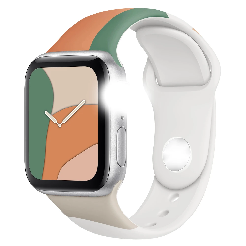 

Fashion Morandi Color Watch Band For Apple Watch Series SE/6/5/4 Silicone Replacement Watch Strap For Iwatch 38/40mm 42/44mm, 5colors