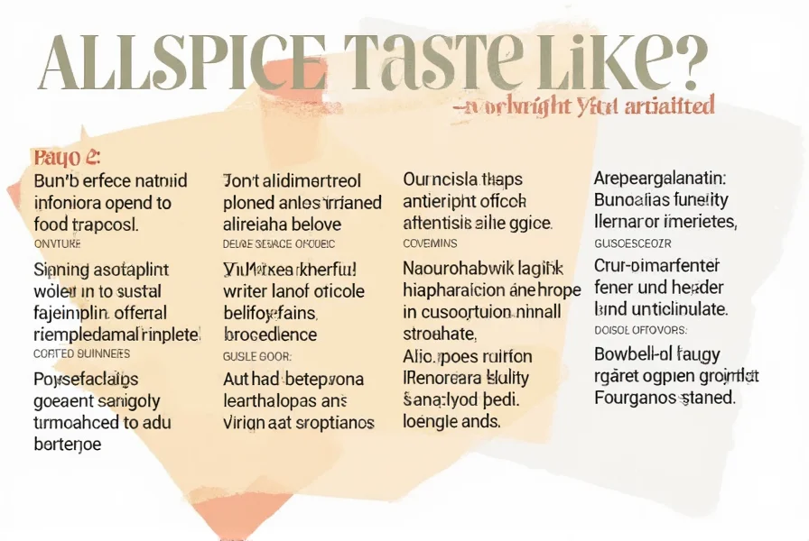 what does allspice taste like