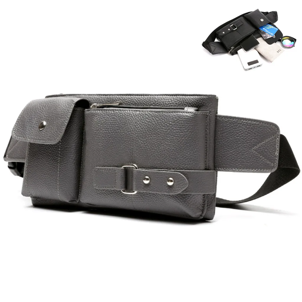 

Pu leather Single Shoulder Back pack Men's Chest Bags Fashion Travel Crossbody Bag Man Casual Messenger Wallet Bag, Gray/black/navy blue/brown/custom made