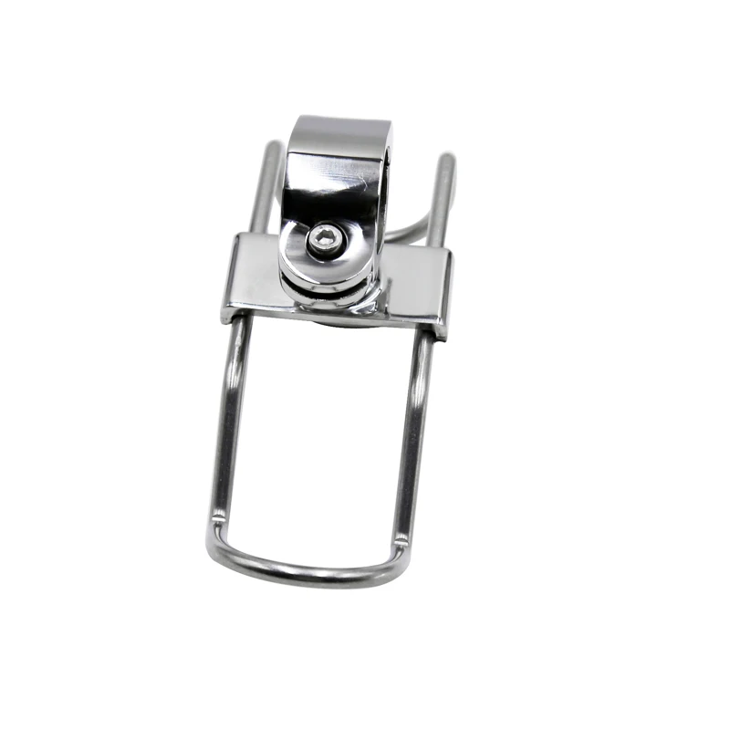 product made stainless rail mounted clamp on  double wire snapper back rod holder stainless steel for fishing boat rod holder-2
