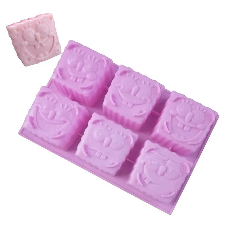 

SpongeBob cartoon shaped silicone cake mold, Customized color
