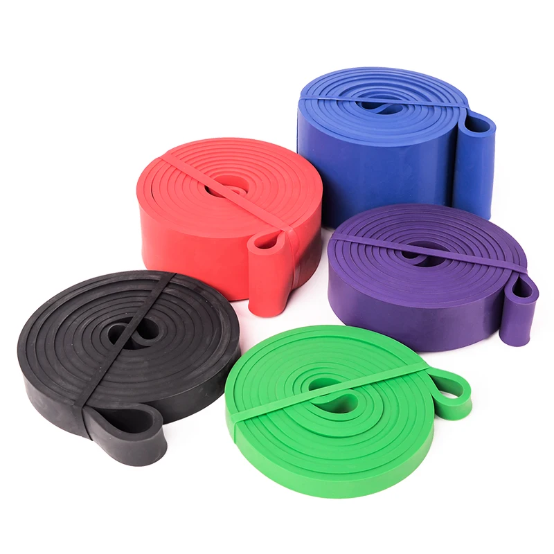 

Custom Printed Latex Gym Elastic Assist Les Mils Loop Pull Up Power Resistance Band, Red, green, blue, purple, black