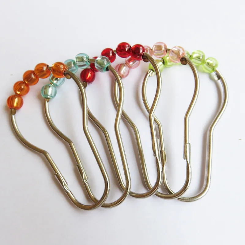 Wholesale Metal Black Bathroom Shower Curtain Hook Gourd Fiveball