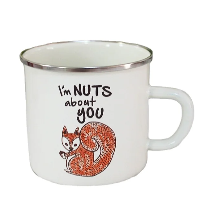 

Silicone Disposable Eco-friendly CE / EU Not Inverted LFGB Factory Cheap Camper Print Travel Enamel Mugs