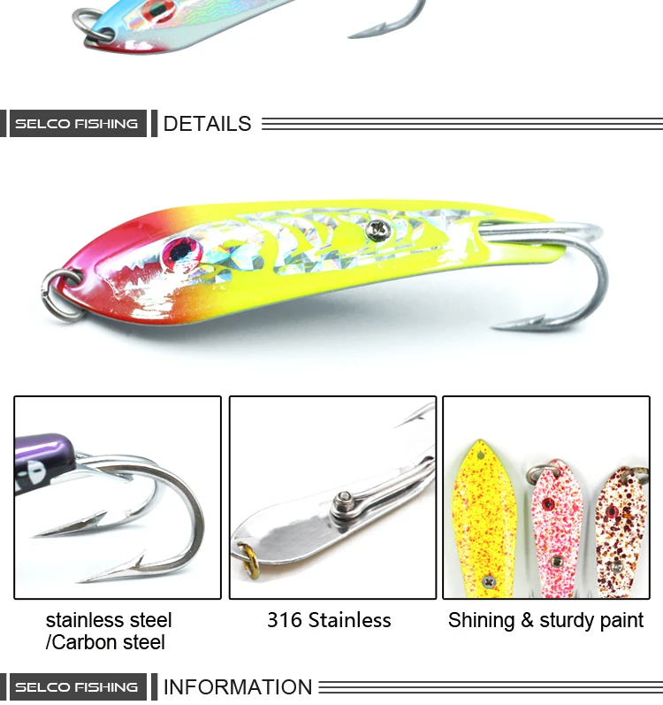 3.5" 9cm Painting Metal Jig Lures King Mackerel Fishing Drone Spoon