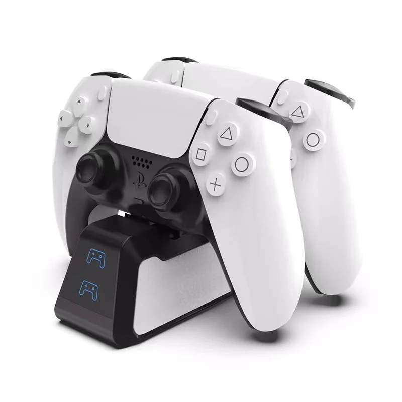 

New Controller Charger Dual Charging Station Gamepad Joystick fast Charger stand for ps5, Balck,white