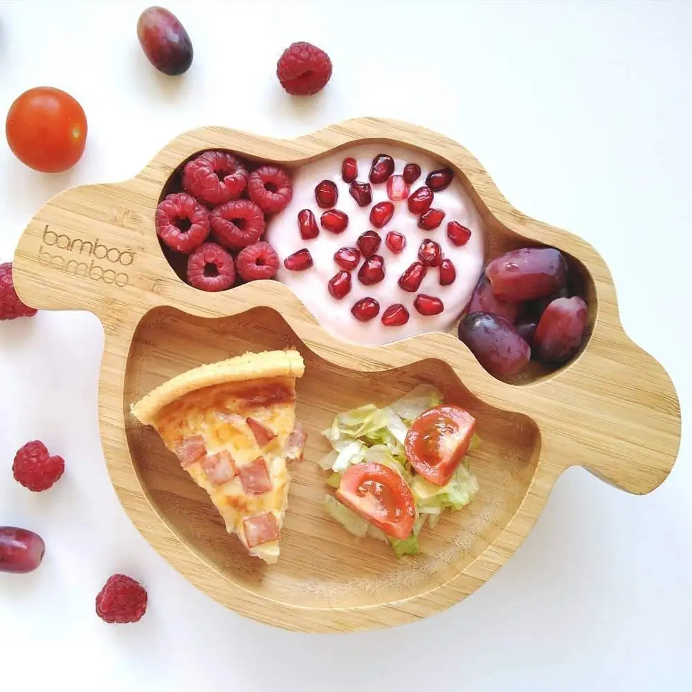 

suction plate baby safety product mother and baby products bamboo baby car plates