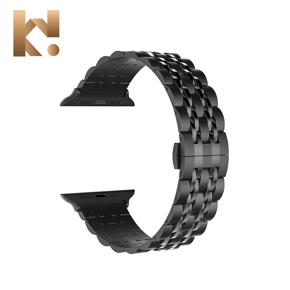 

KeepWin Luxury Metal Stainless Steel 44mm 42mm Wristband Strap Belt Bracelet Steel Watch Bands, Silver,black,gold,rose gold,gun color,rose red