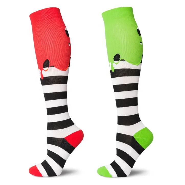 

Fashion design striped unisex basketball soccer sports socks man women compression socks, Color avaliable