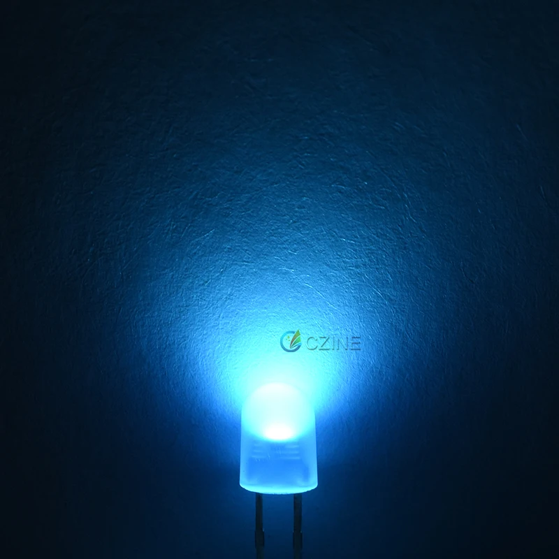 super brightness dip 546mm ice blue 5mm oval cyan Lighting led Diodes 2pins through hole