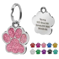 

Berry Popular Paw Shape Anti-Lost Personalized Alloy Laser Engraved Pet ID Tag For Pets