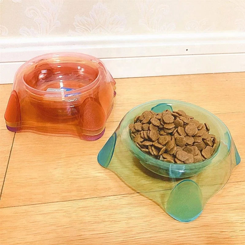 

Jhcentury Crystal Transparent Candy Color Pet Dog Bowl Cat Dog Drinking Bowl Pet Food Feeder, Shown
