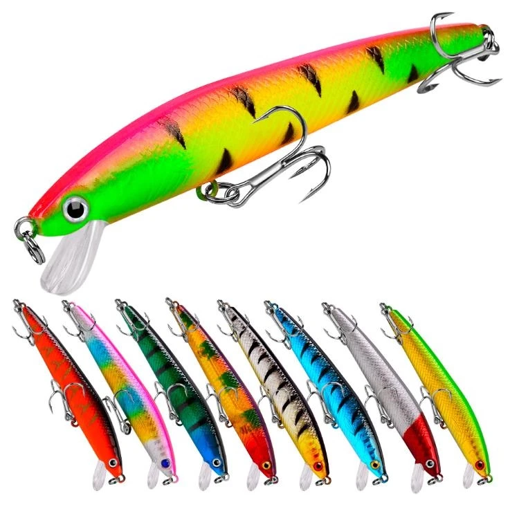 

SNEDA 10 Colors Floating Minnow Lures 8.5G/9.8CM With 6#Treble Hook Fishing Hard Bait Factory Wholesale Fishing Lure, 10colors