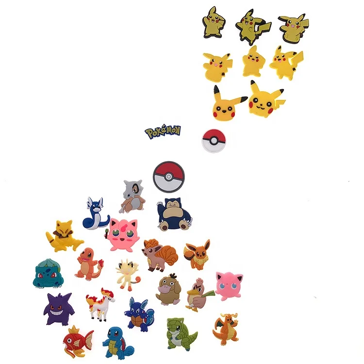 

Pikachu pvc shoe lace charms , kid Rubber clog shoe charms, Customized