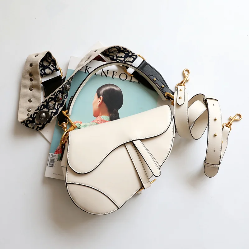 

Genuine Leather Handbags Saddle Bag Retro Flap Autumn and Winter