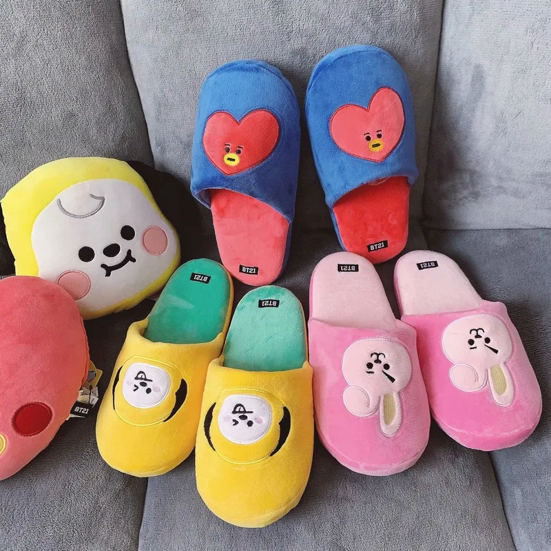 

Home Women Cute Cartoon Warm Winter Plush Ladies Girls Flat Shoes Indoor Female Comfortable custom winder slippers