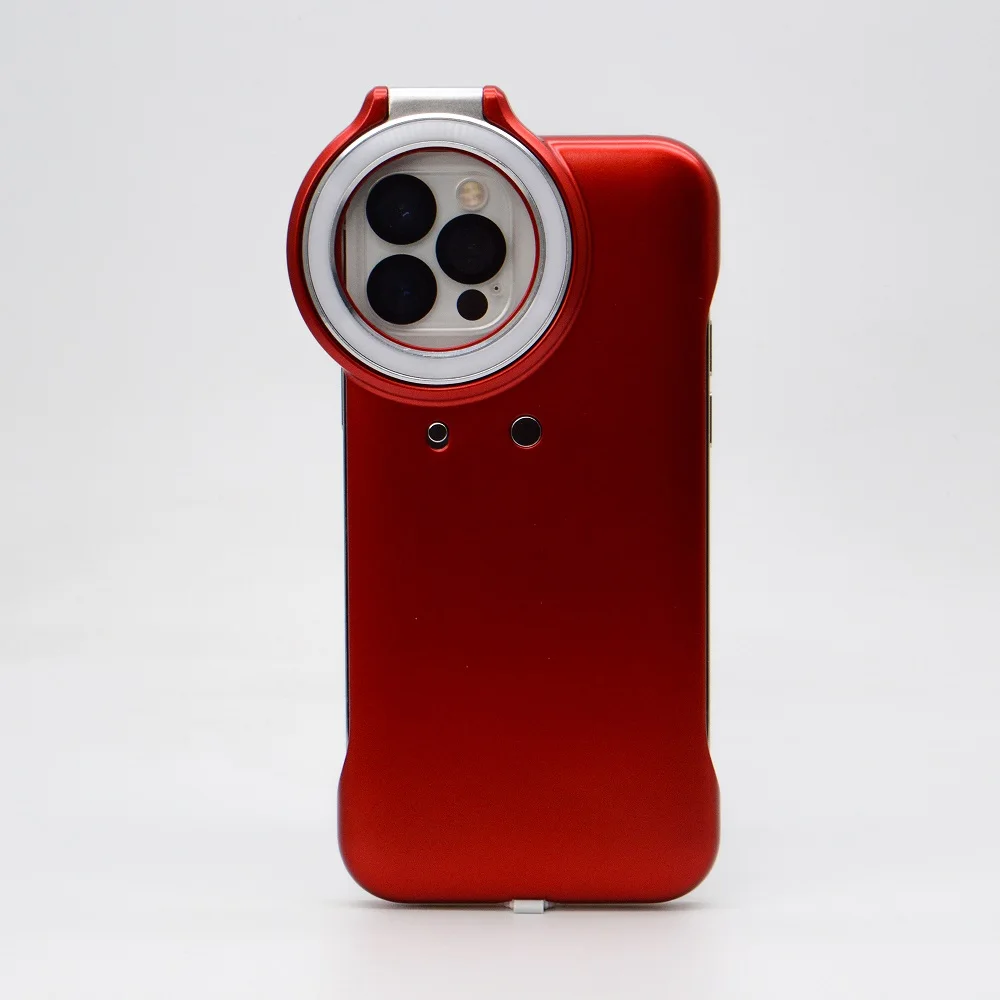 

Phone Case With Light Foldable Flashlight Makeup Selfie Ring Light LED Light Up Phone Case For iPhone 12