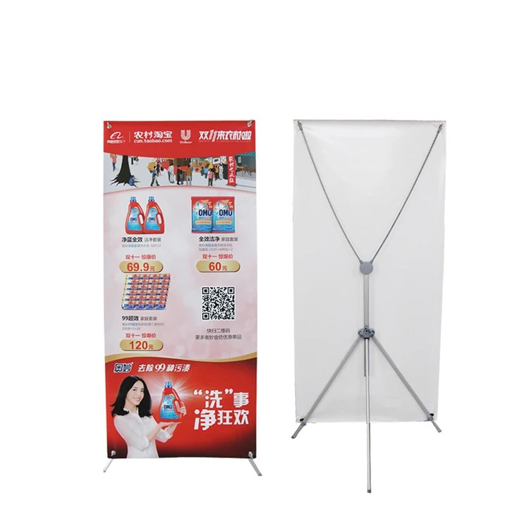 

Economical PVC Banner With Pop Up Folding Adjustable Display Stand X Banner Large Stand