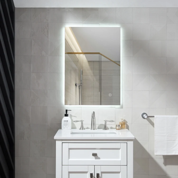 Wall Home Decor Aluminium Frame Backlit Bath Mirror Vanity Lights Mirror Bathroom Led Hd