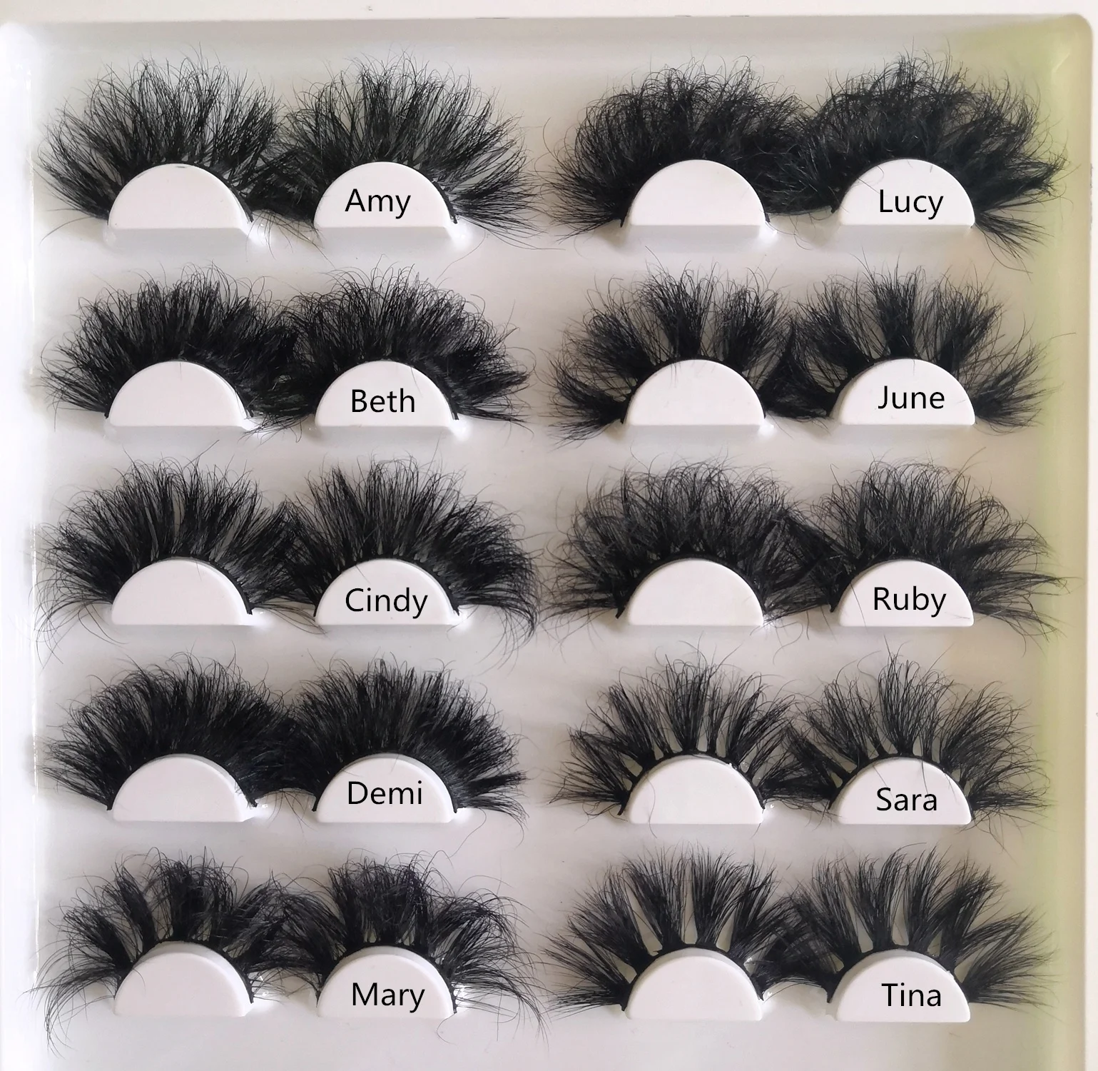 

Top Quality Luxury Messy 3D 5D 6D 25mm 27mm Fluffy Curly Thick Dramatic Long Mink Lashes, Black