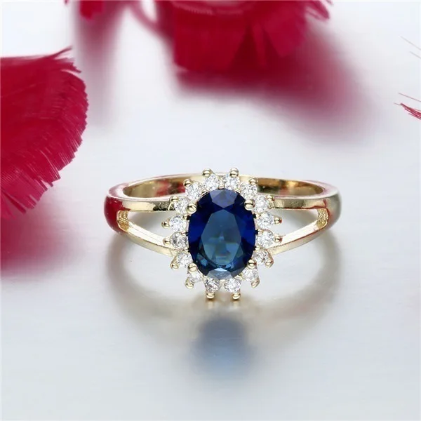 

Hot Trending 18K Gold Dubai Wedding Brass Diamond Rings Jewelry For Women