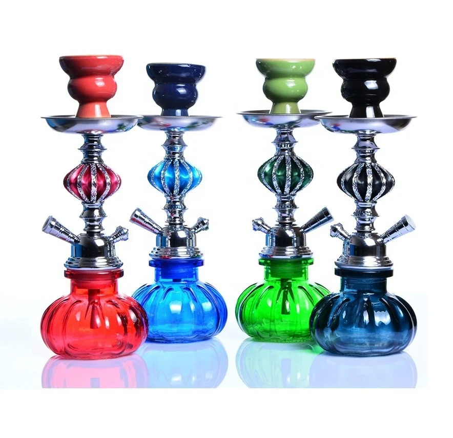 

Hot sell high quality small quantity color mixed free customized glass shisha hookah smoking for charcoal