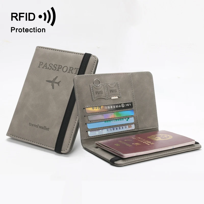 

2024 Best RFID Blocking Passport Holder Cover Wallet PU Leather Travel Document Holder Travel Accessories for Women Men
