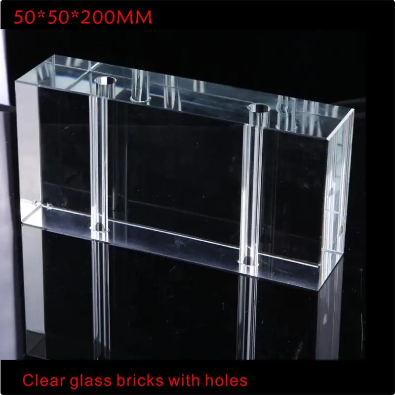 Jingyage Solid Glass Bricks Bubble Crystal Glass Blocks With Holes For ...