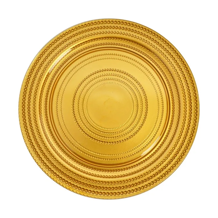 Wholesale Custom Cheap Gold Rim White Charger Plate In Bulk Buy