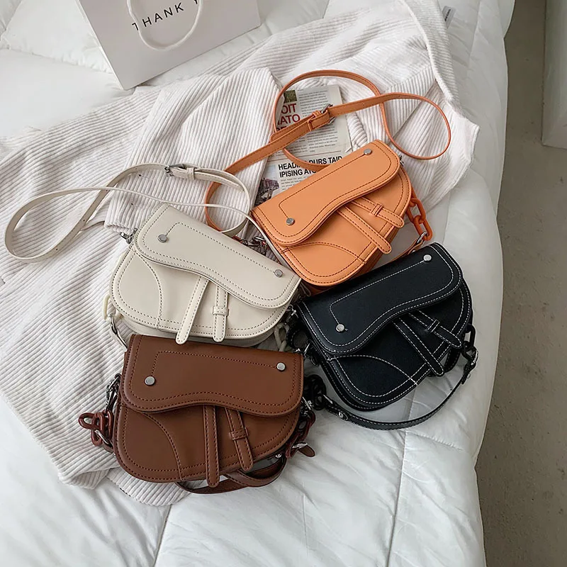 

2021 Hot selling saddle bag women luxury handbags for women mini purse saddle bag crossbody sling bags