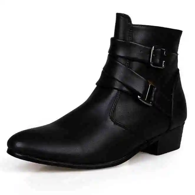 Wholesale Autumn And Winter New Men's Leather Boots Fashion High To ...