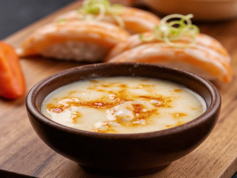 Spicy mayo used in sushi preparation