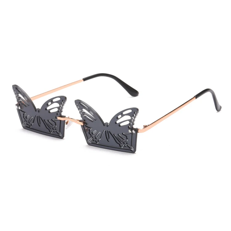 

Butterfly shape frame sunglasses fashion frameless sunglasses Halloween party sunglasses women
