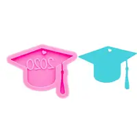 

S760 new class 2020 graduation cap keychain mold for resin crafts DIY