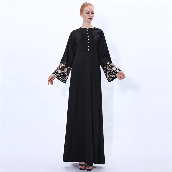 

Dubai islamic clothing maxi abaya women plain muslim long dress, Beige,brick red,dark green,pink,black