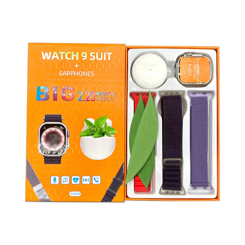 

Smart Watch 9 Suit 49MM 2.2 Inch watch With Earphone Social APP Message Reminder Smart Watch
