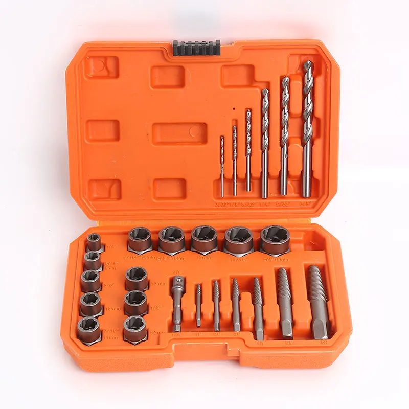 

Local stock in America! Winmax 26Pcs auto repair tool Screw & Bolt Extractor Set and Drill Bit Kit