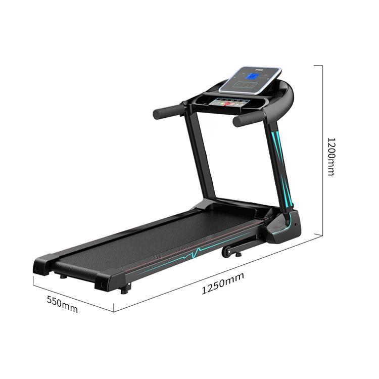 

Home fitness running treadmill machine electric folding treadmill for home use, Black