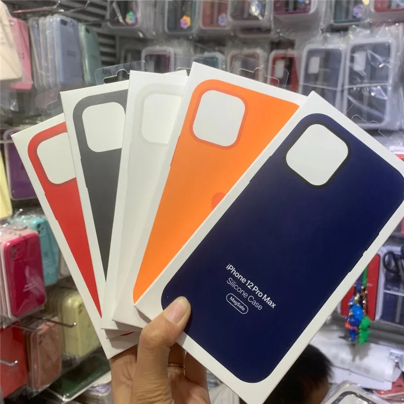 

Liquid Silicone Case for iphone 12 Pro Official Magsafing Wireless Charger Cover for iphone 12 Pro Max 12 Mini Without Logo, Customizable