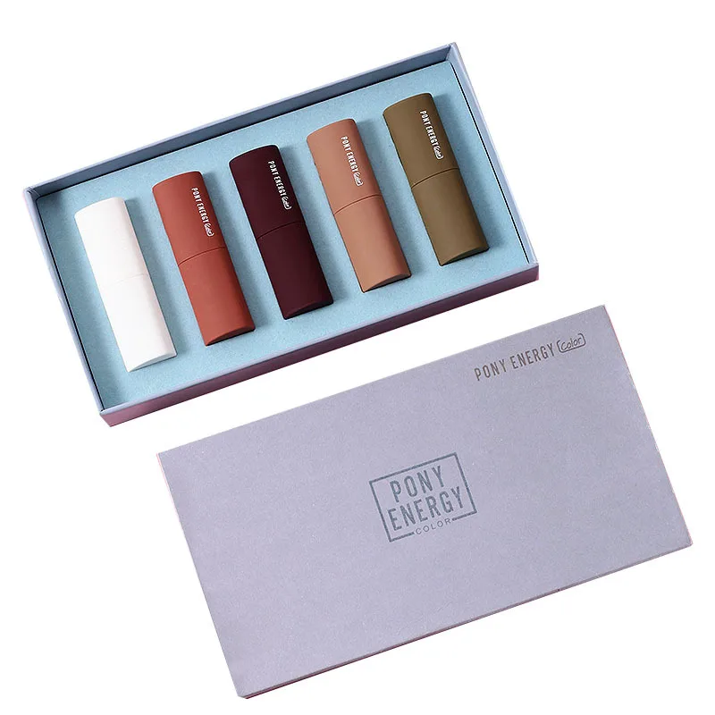 

female student non-fading waterproof mousse cashmere lipstick set
