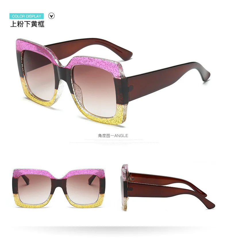 EUGENIA Fashion New Designer Glasses Frames Sun Glasses Trendy Oversized Luxury Sunglasses Unisex Square Sunglasses Gafas