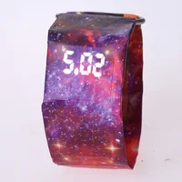 

best selling black technology Thin digital LED waterproof paper strap watch e-paper personalized magnetic led wrist watch