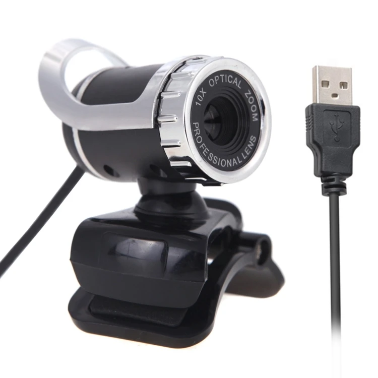 

A859 480P HD 360 Degree WebCam USB 2.0 PC Camera with Sound Absorption Microphone for Computer PC Laptop,