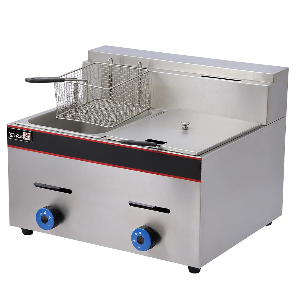 6l/tank Double Tanks Gas Deep Fryer Machine For Sale Buy Gas Fryer