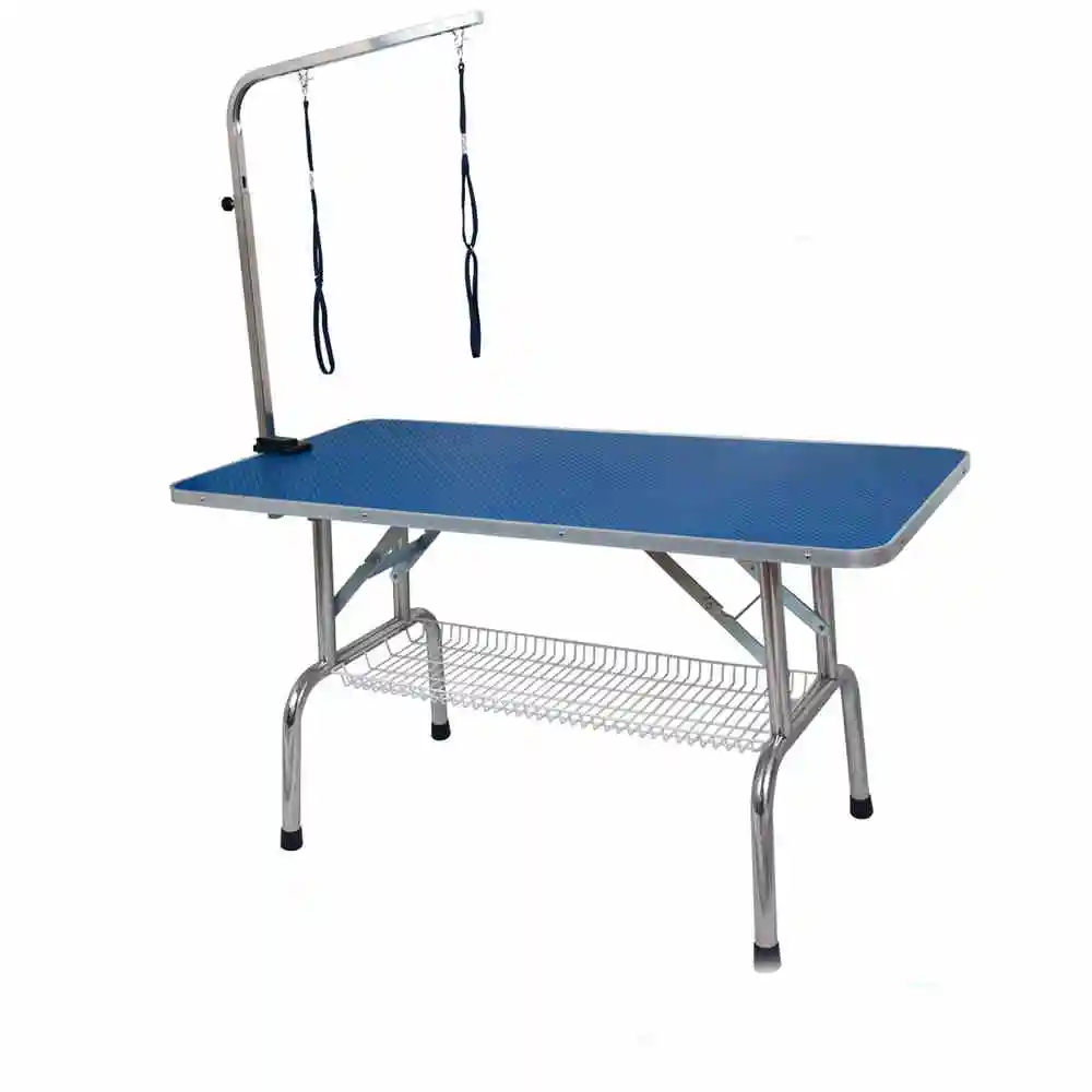 

Pet grooming table bath foldable stainless steel dog grooming non-slip table, Pink, blue, black