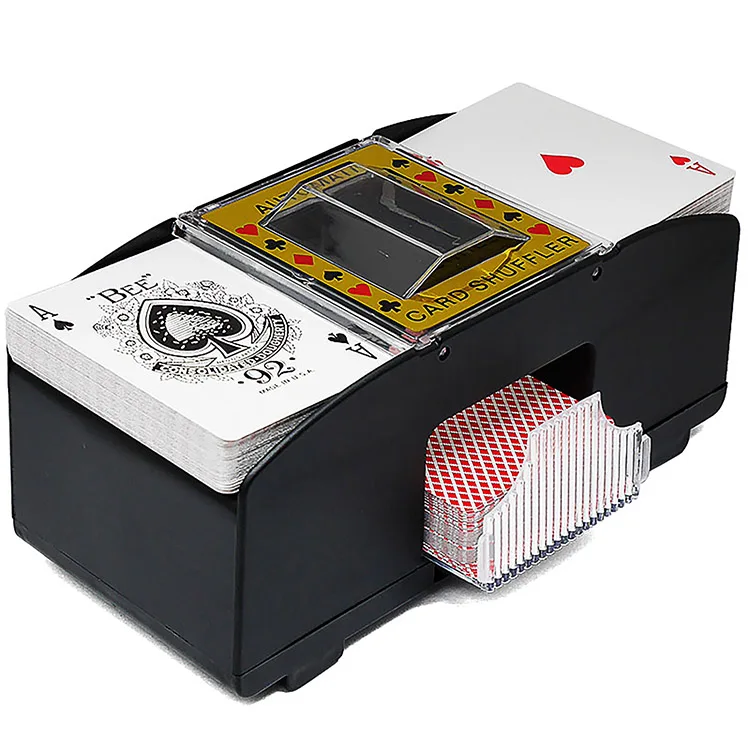 

Automatic Poker Card Shuffler Electronic Poker Card Shuffling Machine Battery Operated Cards Playing Tool, As shown