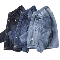 

100% Cotton Oversized Washed Denim Jacket For Men