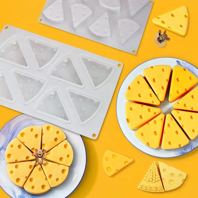 

Wholesale 3D Silicone Mousse Cheese Cake Soap Candle Pastry Molds Decorating Tools, White, can be custmized