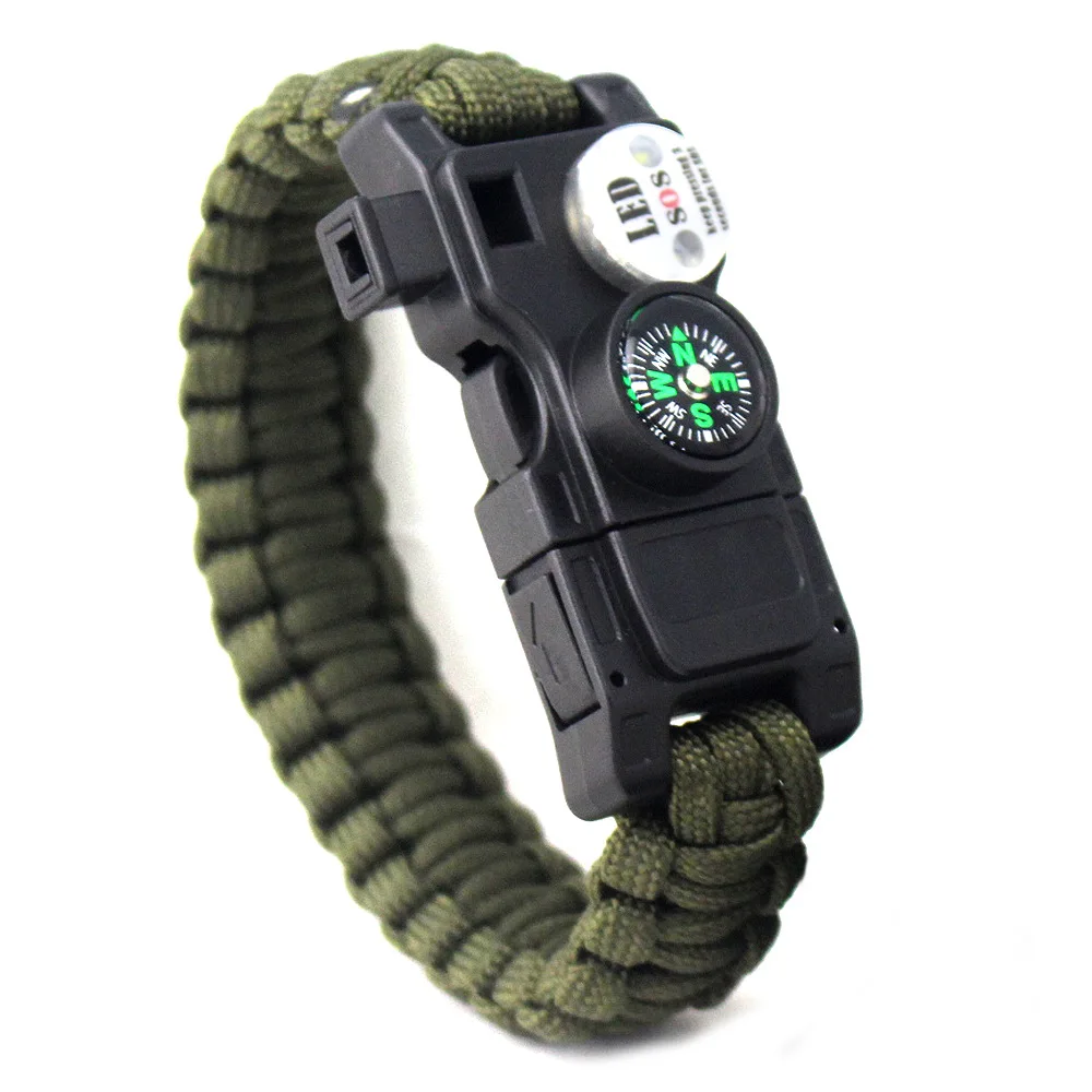 

Shangjie OEM Multifunctional outdoor mountain adventure life-saving bracelet stackable bracelet, As picture
