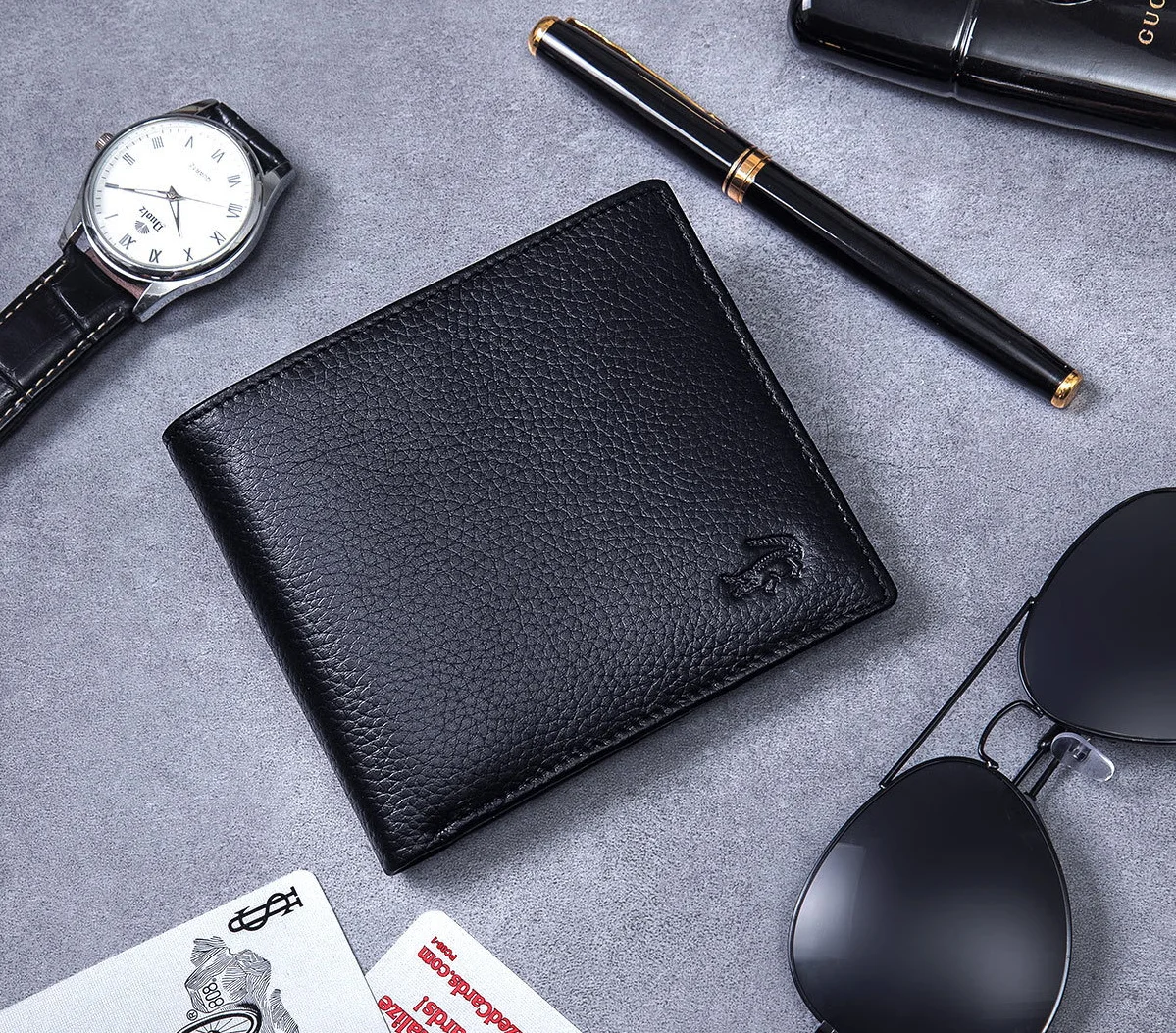

Short multi-function card bag genuine leather men's wallet, Customized color